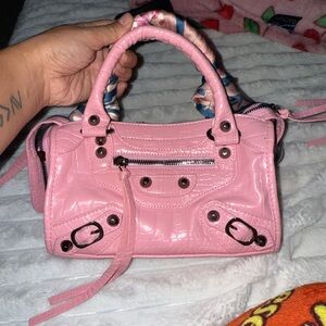 Fashion Nova Pink Mini Croc Bag